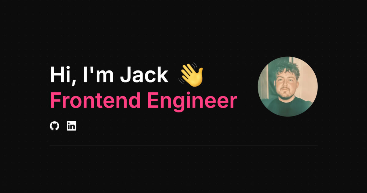 Jack Baker Web Developer Portfolio